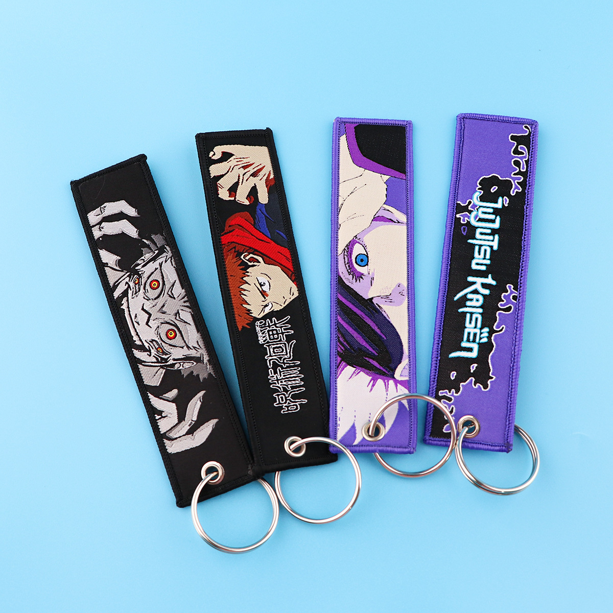 アニメクールな五条悟刺繍キーホルダーキータグオートバイ車バッ - Embroidery Keychain のレビューと価格