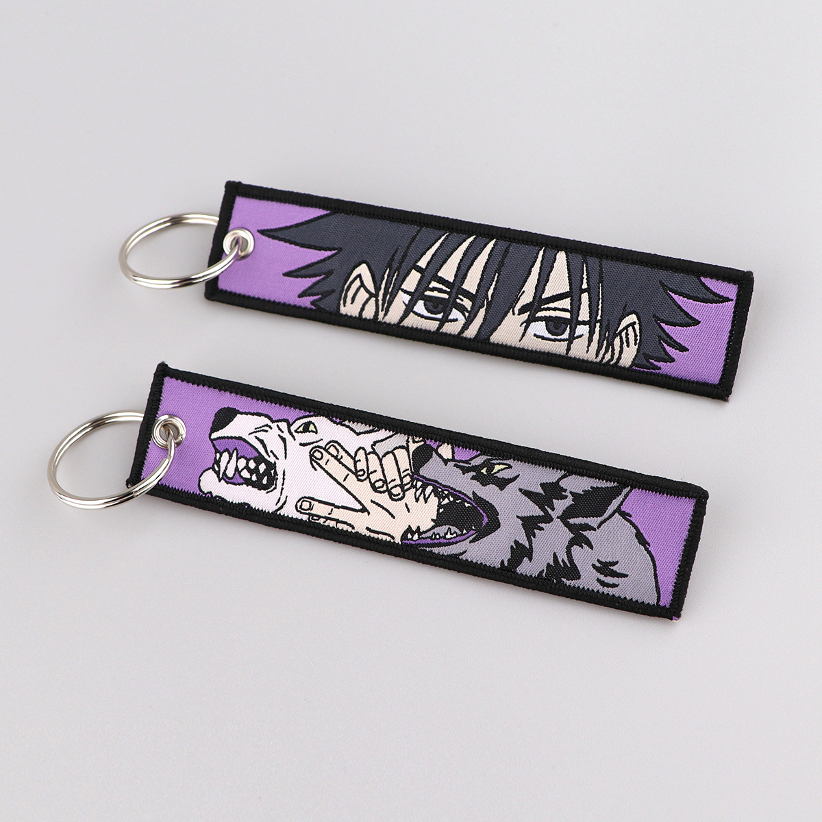 アニメクールな五条悟刺繍キーホルダーキータグオートバイ車バッ - Embroidery Keychain のレビューと価格