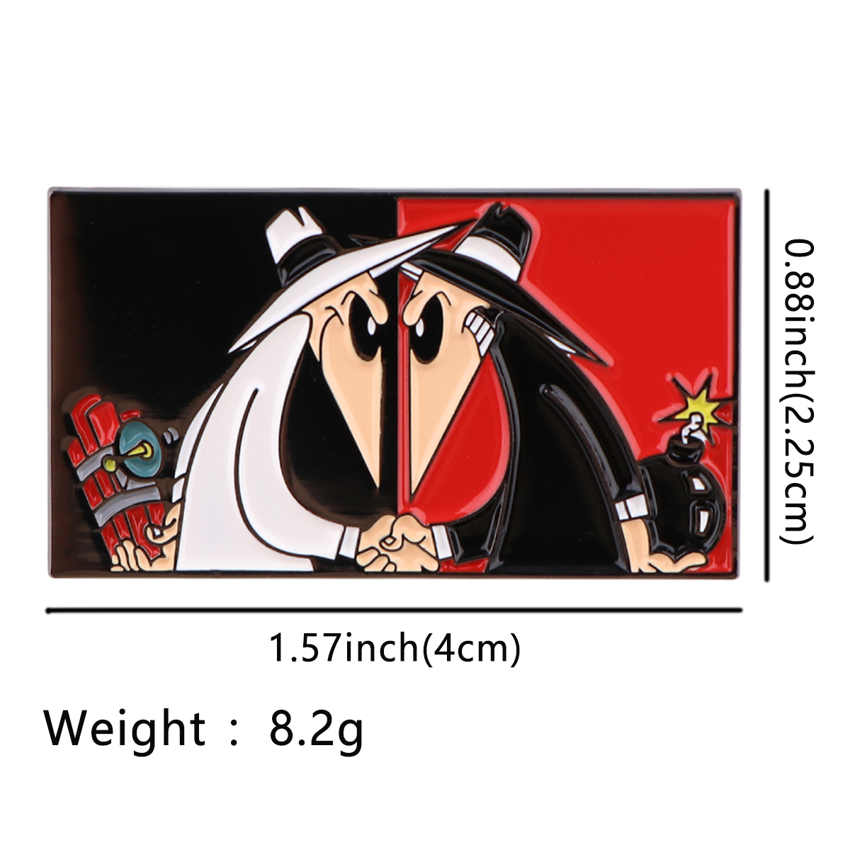 ゲームスパイ対スパイバッジバックパック黒と白のスパイエナメル - Embroidery Illustration のレビューと価格