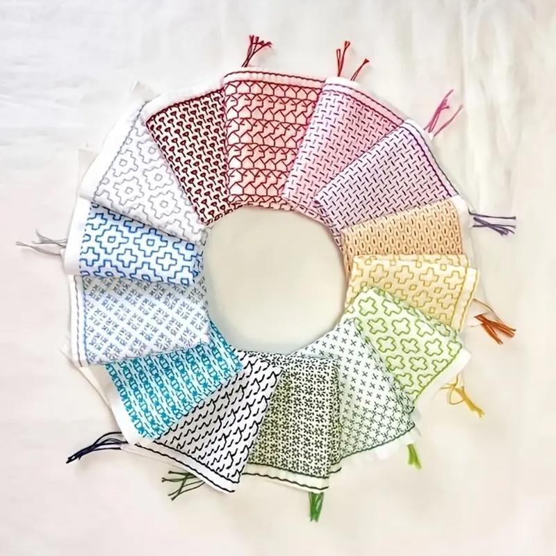9/32個入り糸と針デニム生地手刺繍キット縫製用品水溶性刺し - Embroidery Water のレビューと価格